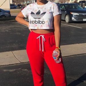 A cropped adidas t shirt. Purchased in Germany!